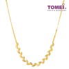 TOMEI LEAF NECKLACE, YELLOW GOLD 916 (WS-YG1431N-1C)
