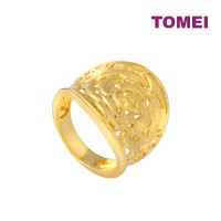 TOMEI BLOSSOM RING, YELLOW GOLD 916 (9O-YG0900R-1C)