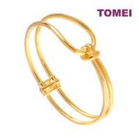 TOMEI CHIC KNOTTED BANGLE, YELLOW GOLD 916 (9L-BK1631-1C)