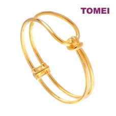 TOMEI CHIC KNOTTED BANGLE, YELLOW GOLD 916 (9L-BK1631-1C) TOMEI CHIC KNOTTED BANGLE, YELLOW GOLD 916 (9L-BK1631-1C)