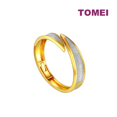 TOMEI DIAMOND CUT BANGLE, YELLOW GOLD 916 DC-YG1641B-2C TOMEI DIAMOND CUT BANGLE, YELLOW GOLD 916 DC-YG1641B-2C
