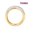 TOMEI CUTTING EDGE DUAL-TONE RING, YELLOW GOLD 916 (DC-YG0943R-2C)