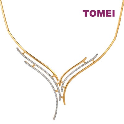 TOMEI DIAMOND CUT COLLECTION NECKLACE, YELLOW GOLD 916 TOMEI DIAMOND CUT COLLECTION NECKLACE, YELLOW GOLD 916