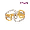 TOMEI ANASTASIA LAYERED RING, YELLOW GOLD 916 (AS-YG0903R-2C) TOMEI ANASTASIA LAYERED RING, YELLOW GOLD 916 (AS-YG0903R-2C)