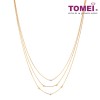 TOMEI THREE-LAYERS NECKLACE , YELLOW GOLD 916 (NN1002-A-2C)