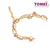 TOMEI TRI-TONE DAZZLING BALL NECKLACE, YELLOW GOLD 916 (AS-N0065-3C)
