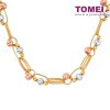 TOMEI TRI-TONE DAZZLING BALL NECKLACE, YELLOW GOLD 916 (AS-N0065-3C)