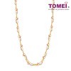 TOMEI TRI-TONE DAZZLING BALL NECKLACE, YELLOW GOLD 916 (AS-N0065-3C)